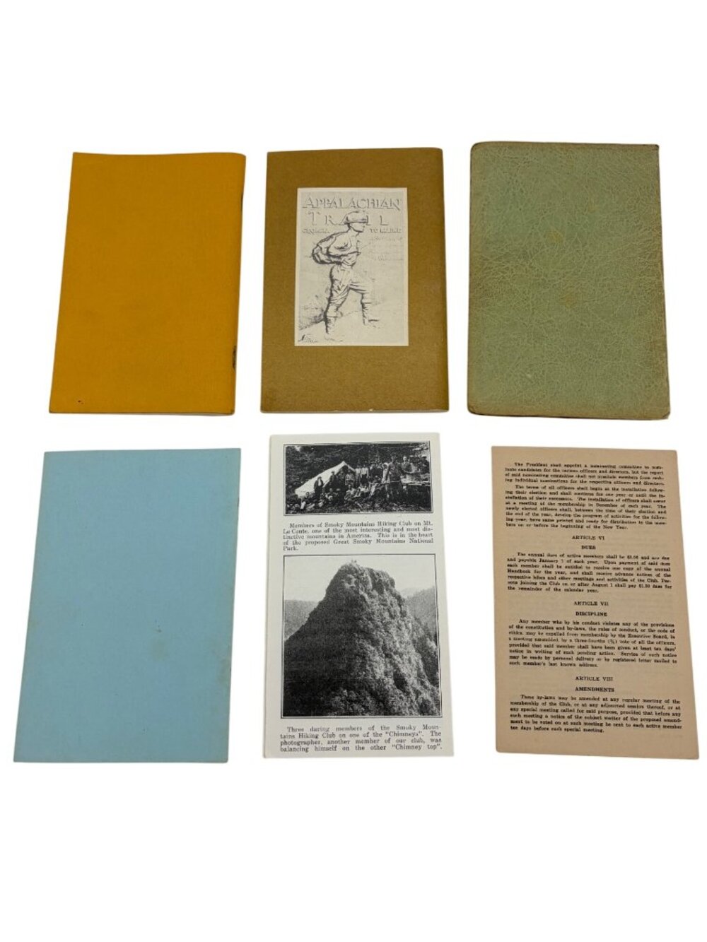 Smoky Mountains Hiking Club Ephemera Lot 1937 1951 1976 1926 Pamphlet Reprint - Picture 2 of 12